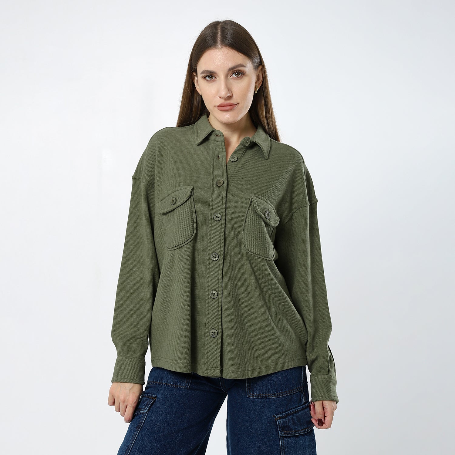 Pickle Green Long Sleeves Shirt