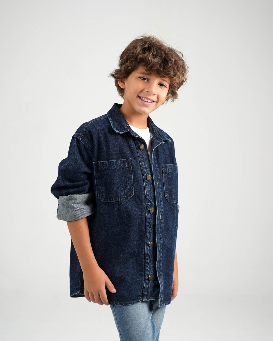 قميص جينز بجيبين