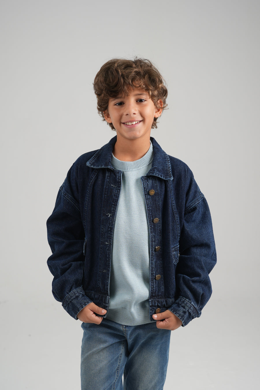 Hooded Denim Over Shirt for Boys
