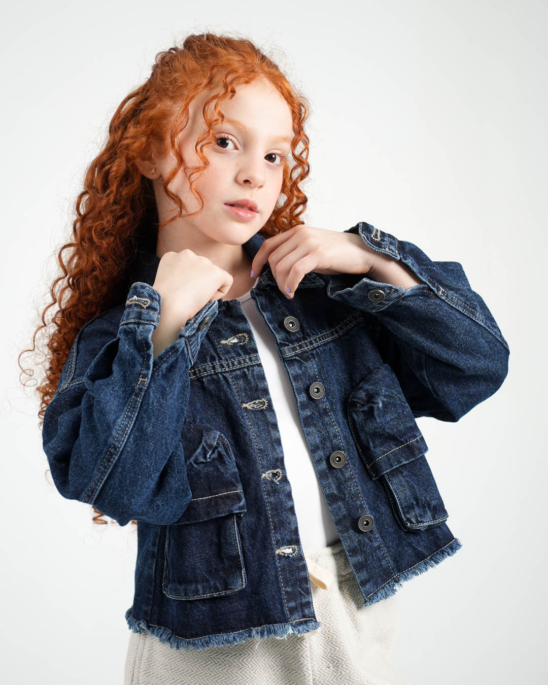 جاكيت جينز بناتي