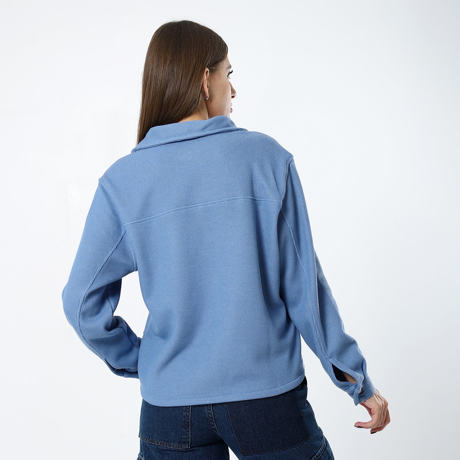 Pique Fleeced Pacific Blue Sweatshirt