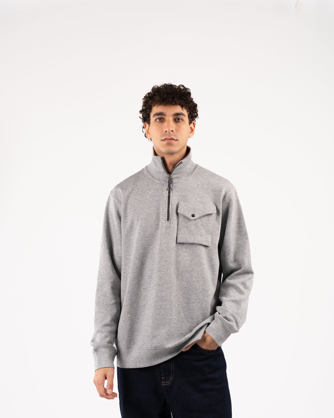 سويت شيرت بسحاب وجيب