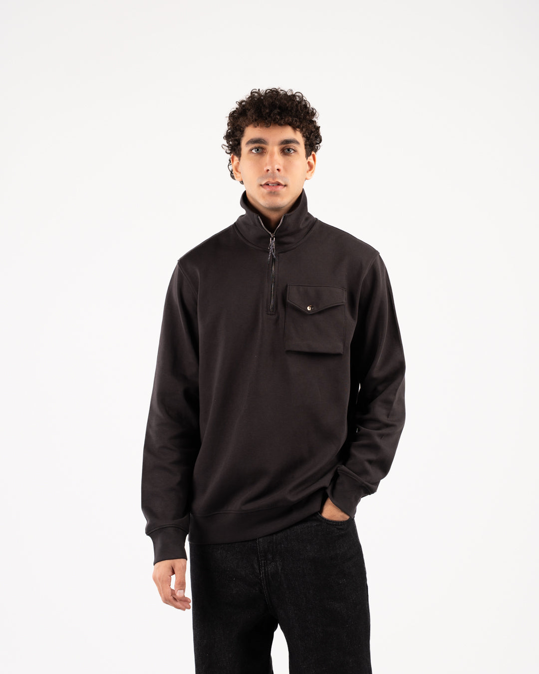 سويت شيرت بسحاب وجيب