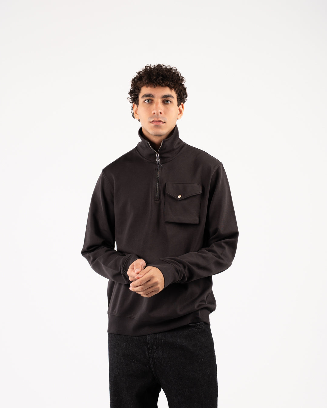 سويت شيرت بسحاب وجيب