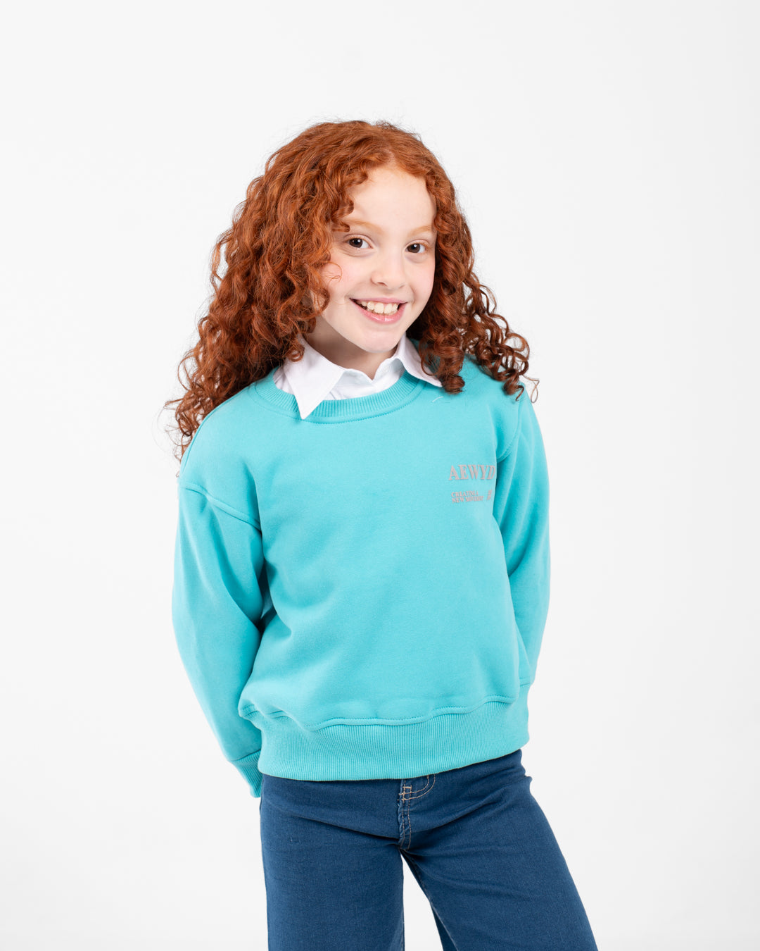 Girls Long Sleeve Printed Sweatshirt