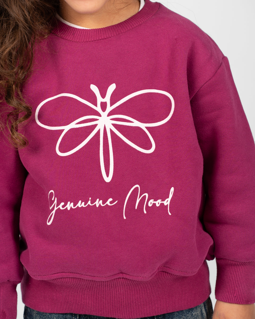 Girls Mood Printed Sweatshirt