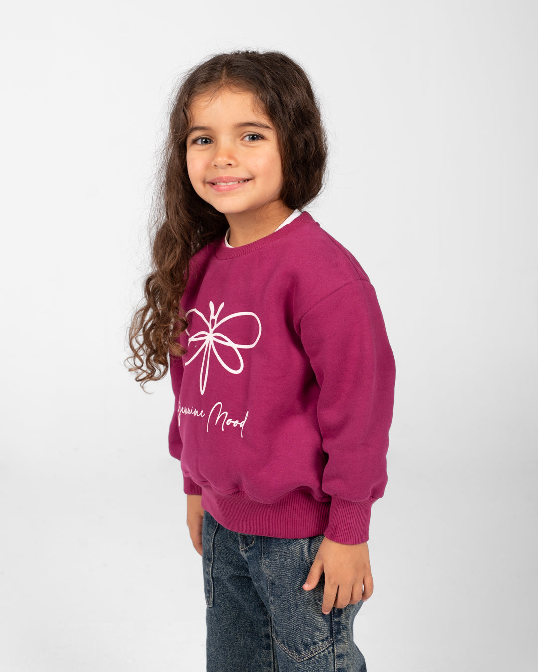 Girls Mood Printed Sweatshirt