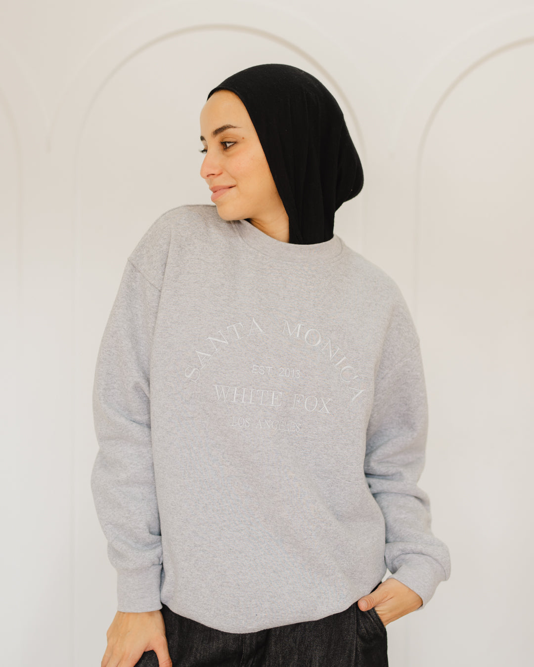 Embroidered Oversize Sweat Shirt