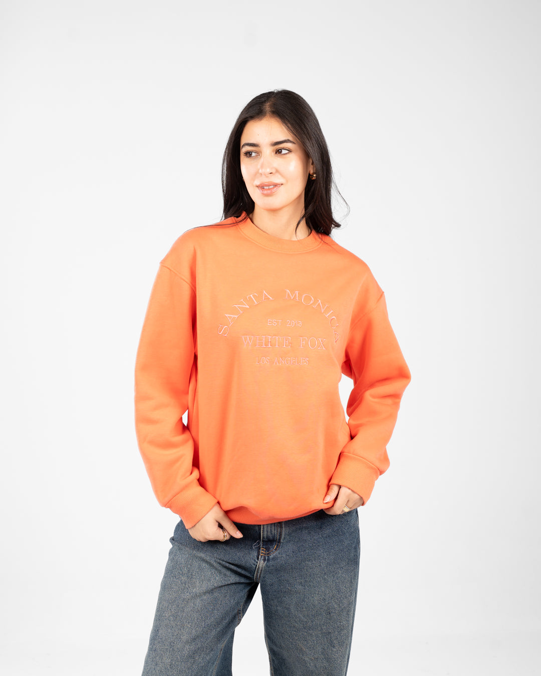 Embroidered Oversize Sweat Shirt