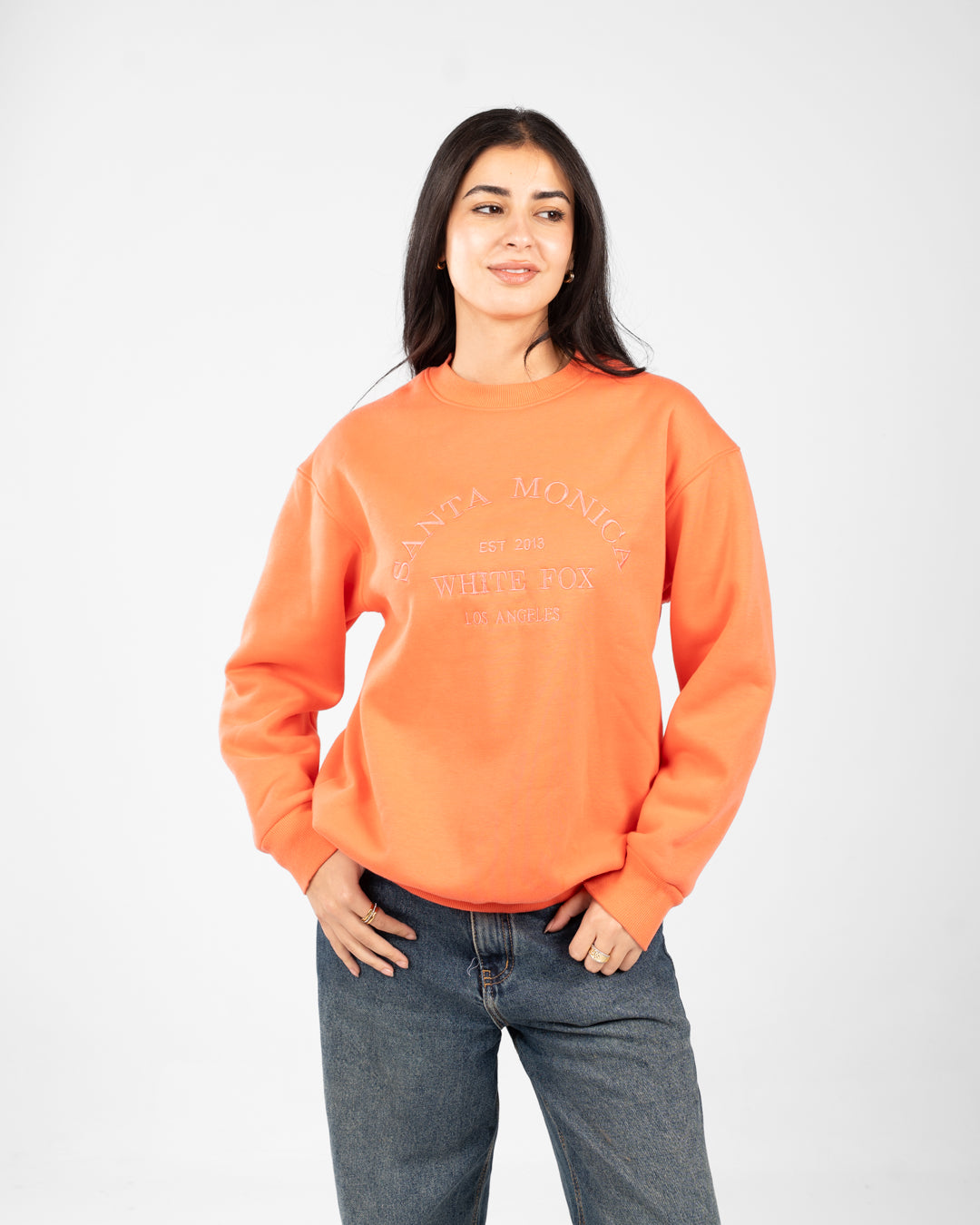 Embroidered Oversize Sweat Shirt
