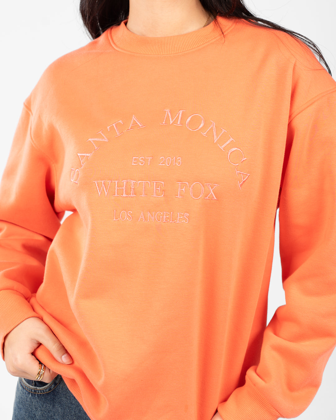 Embroidered Oversize Sweat Shirt