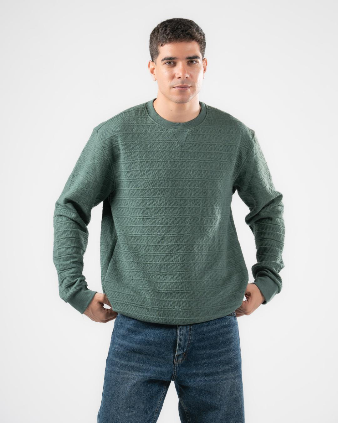 Men Jacquard Crewneck