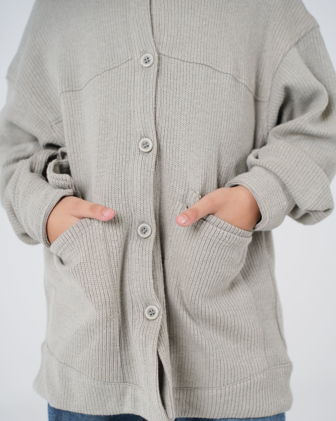 قميص جاكار بناتي بأزرار