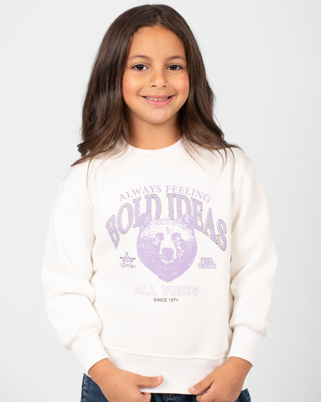 سويتشيرت بناتي مطبوع