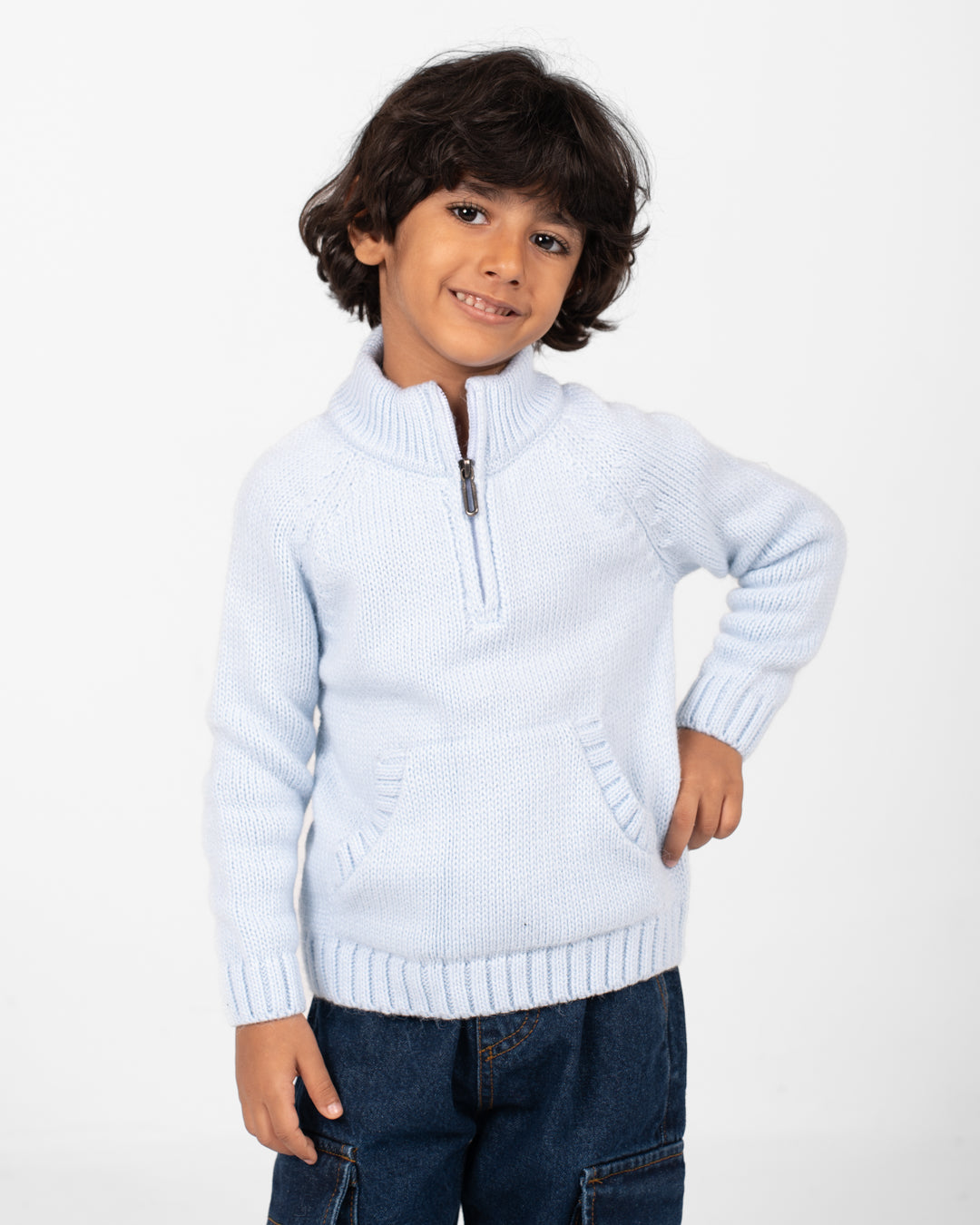 بلوفر محبوك برقبة عالية