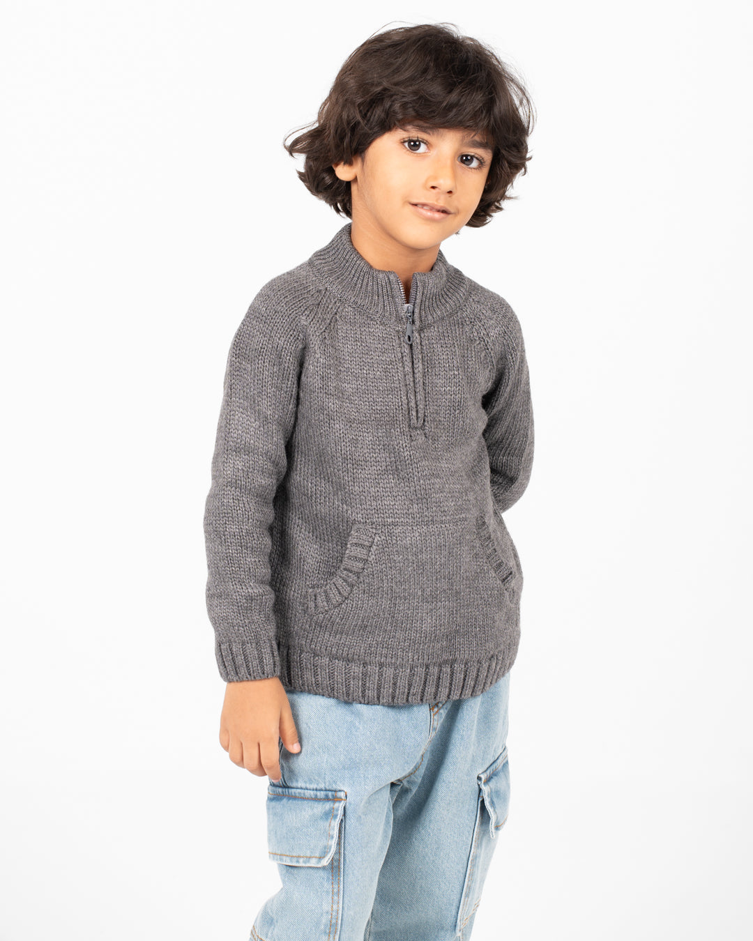 بلوفر محبوك برقبة عالية