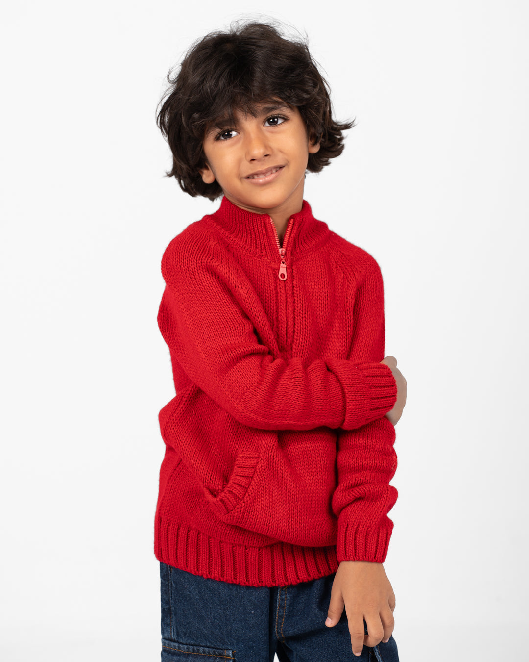 بلوفر محبوك برقبة عالية