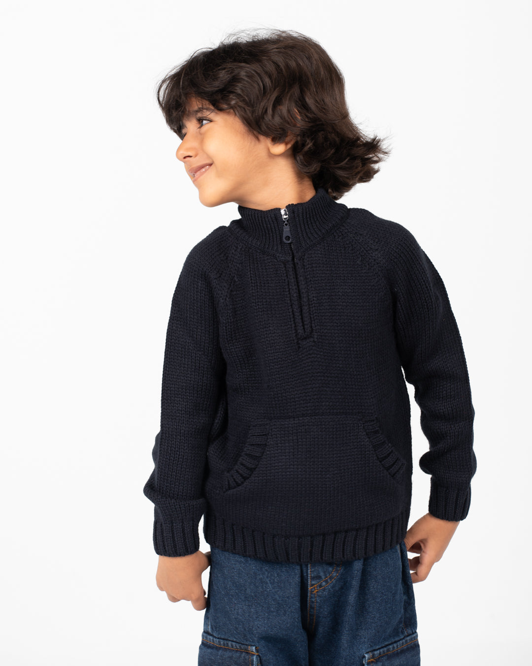 بلوفر محبوك برقبة عالية