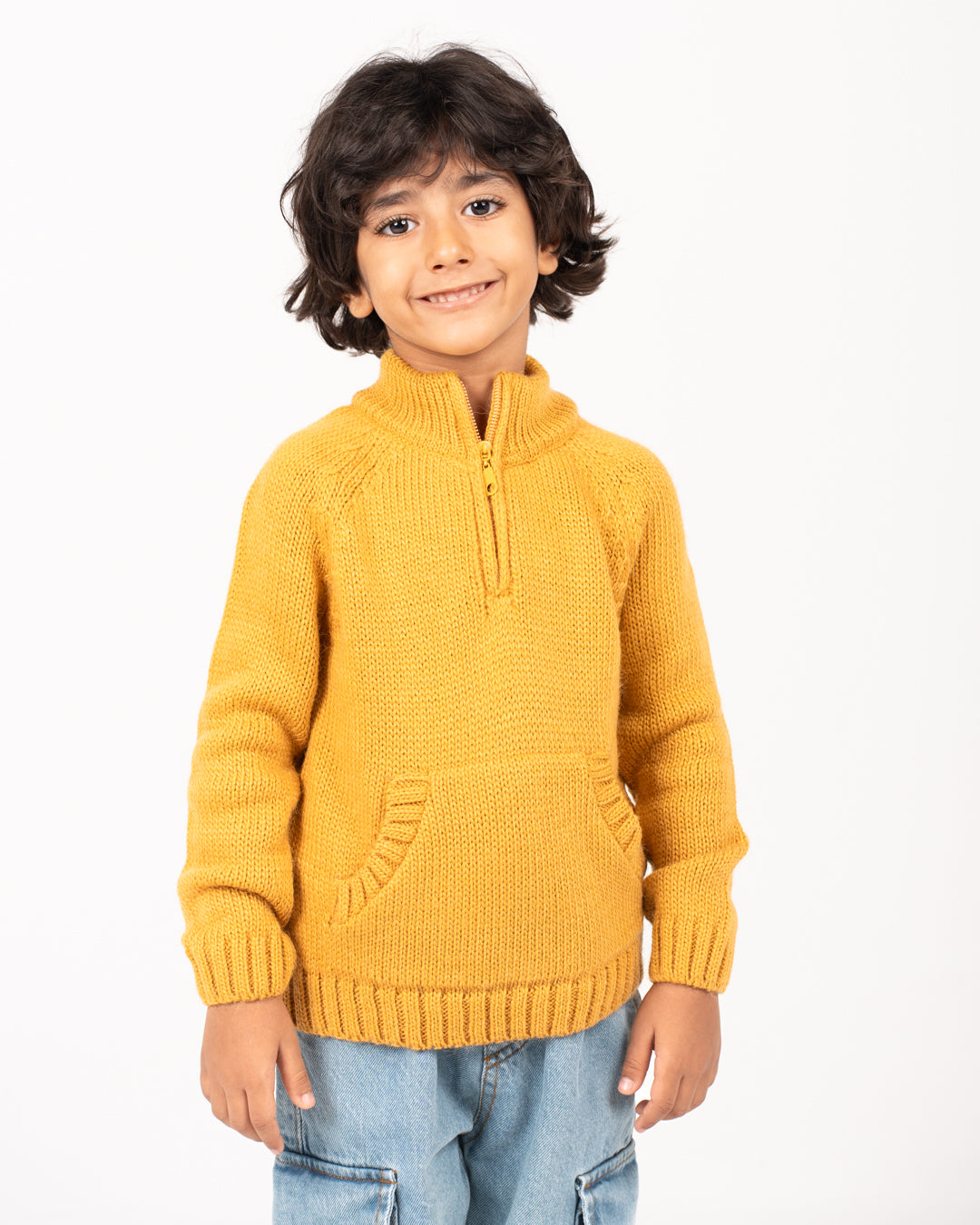 بلوفر محبوك برقبة عالية