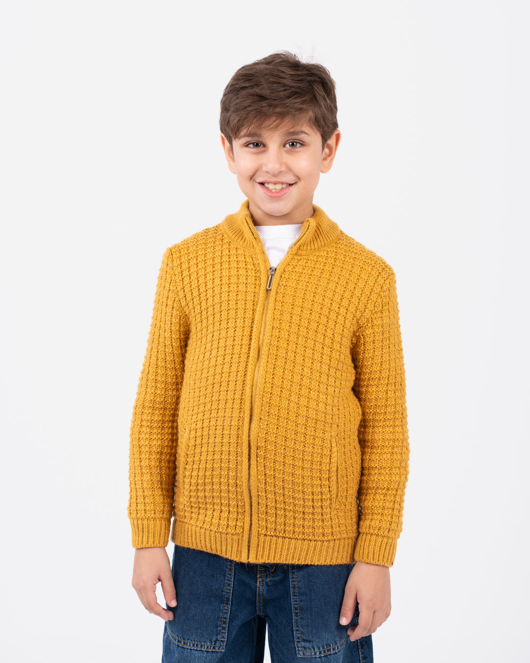 Waffle Knit Boy Pullover