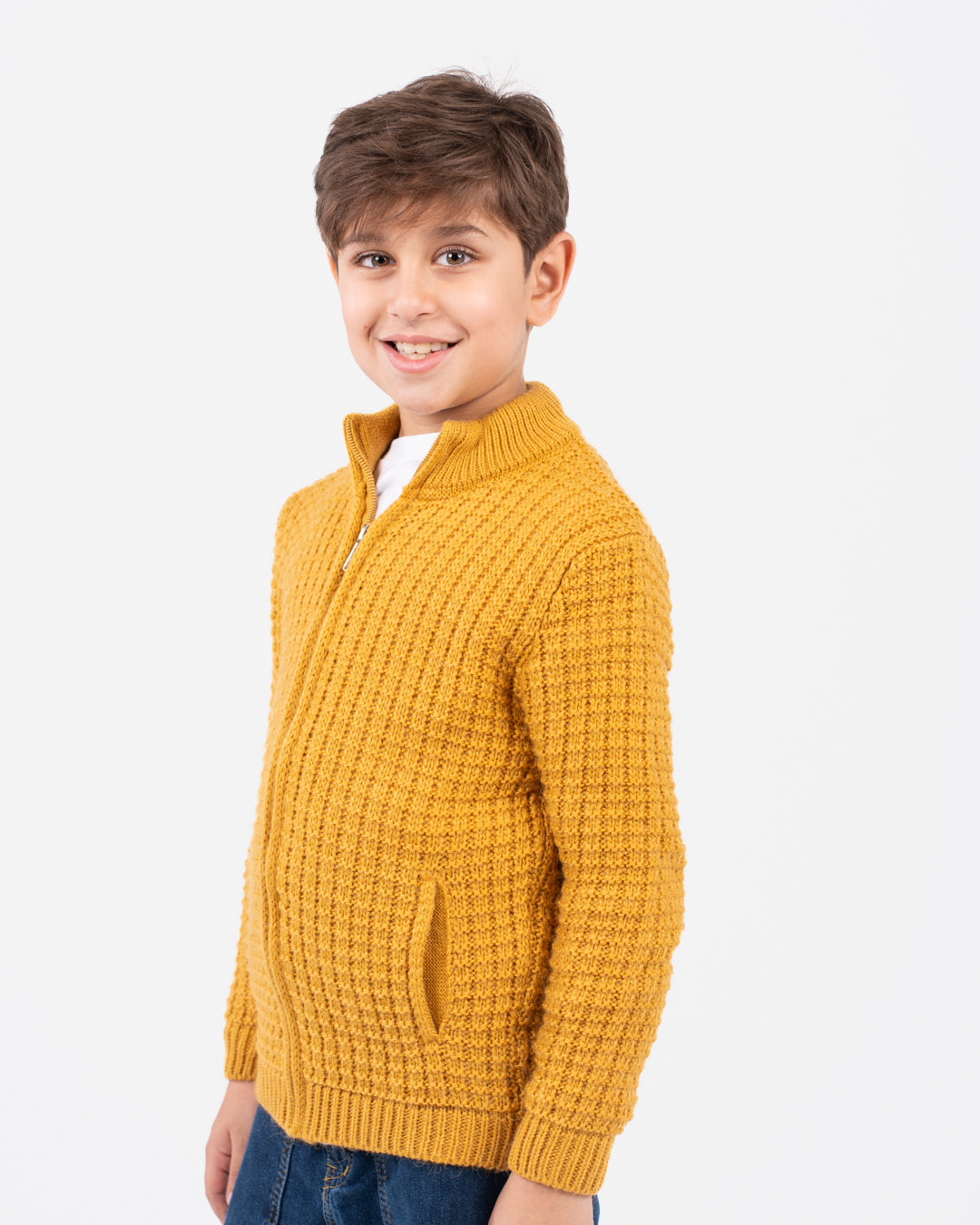 Waffle Knit Boy Pullover