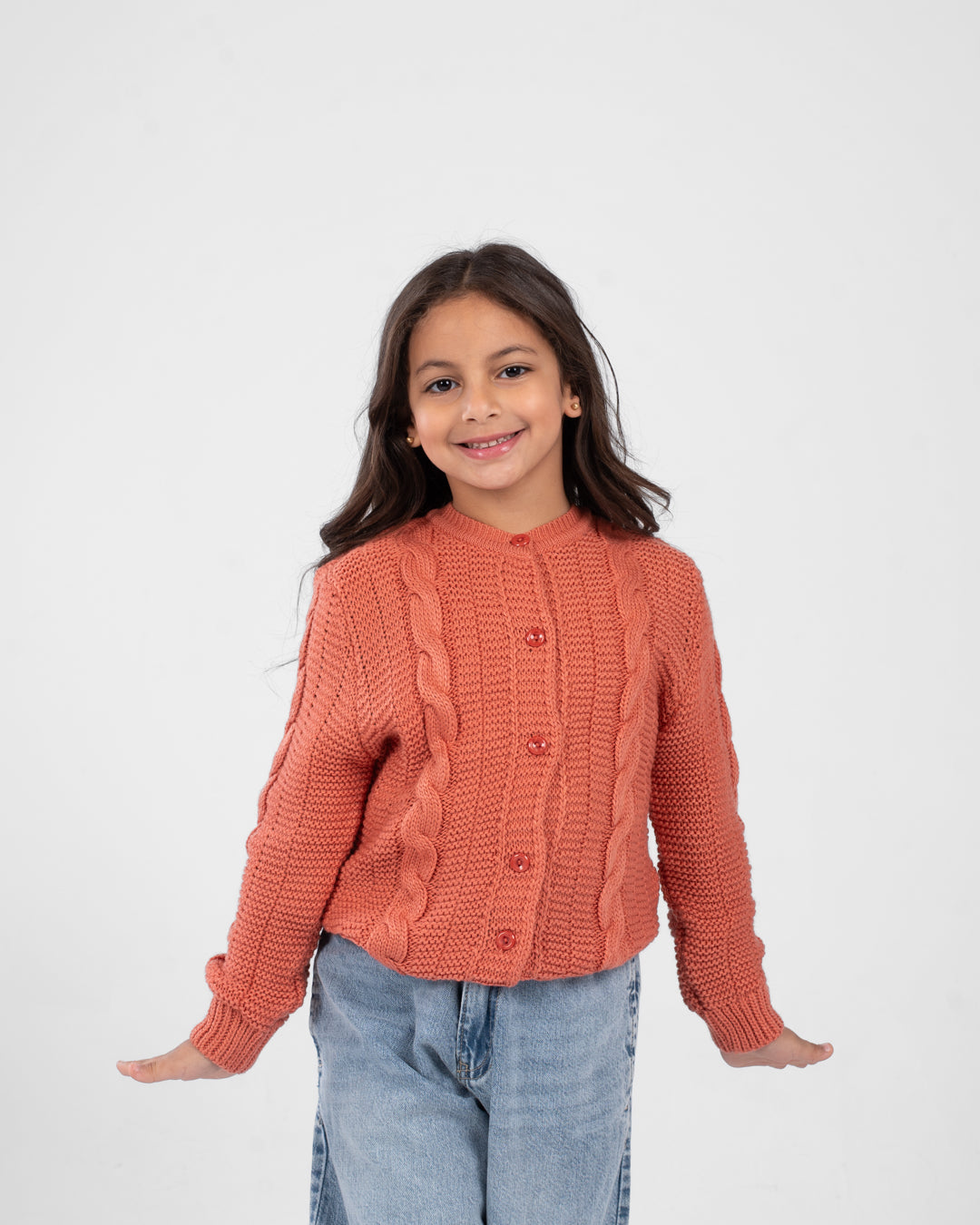 Buttoned Girl Braids Pullover