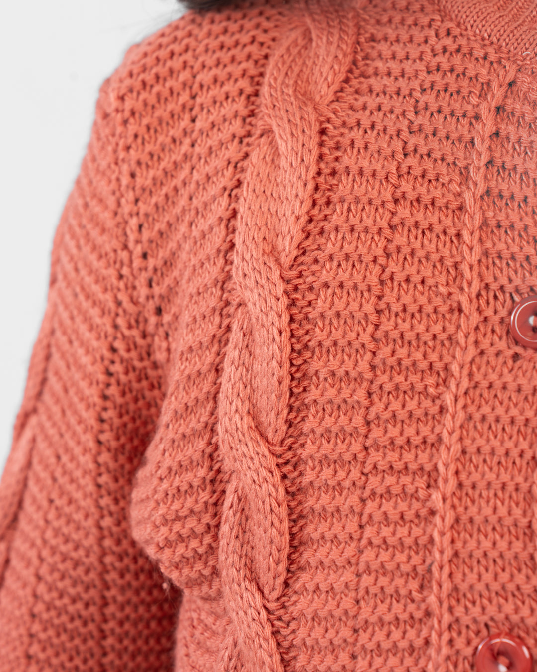 Buttoned Girl Braids Pullover