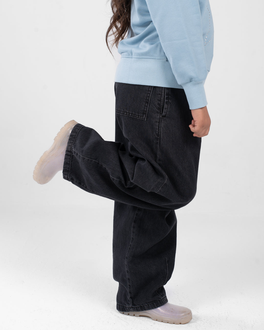 بنطلون جينز بقصة عادية للبنات