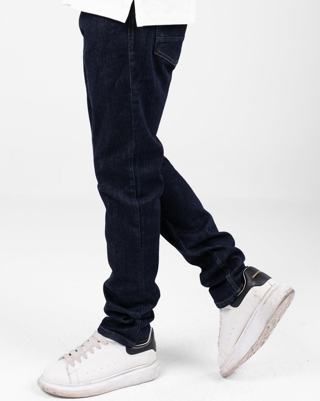 Denim Slim Pants With Pockets