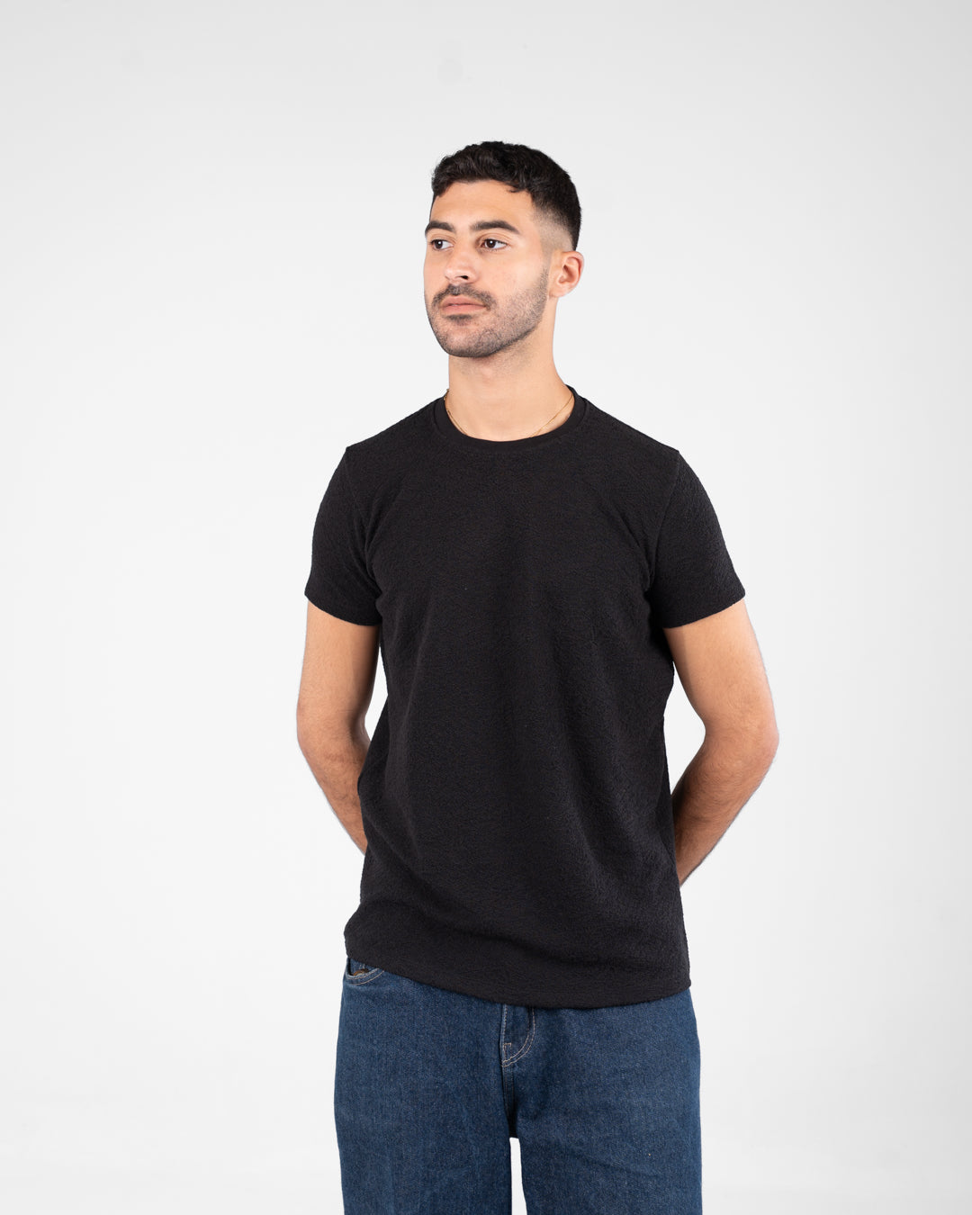 Half Sleeves Jaquard T-shirt