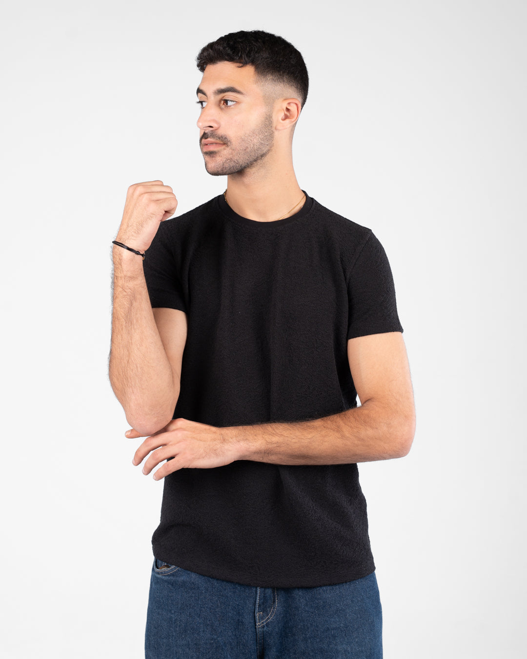 Half Sleeves Jaquard T-shirt
