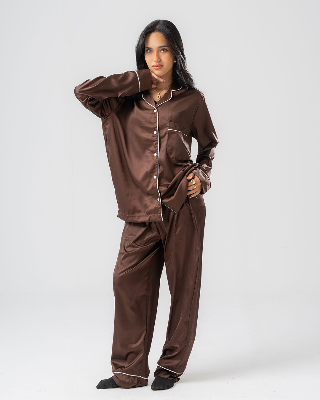 Womens Satin PJ Set