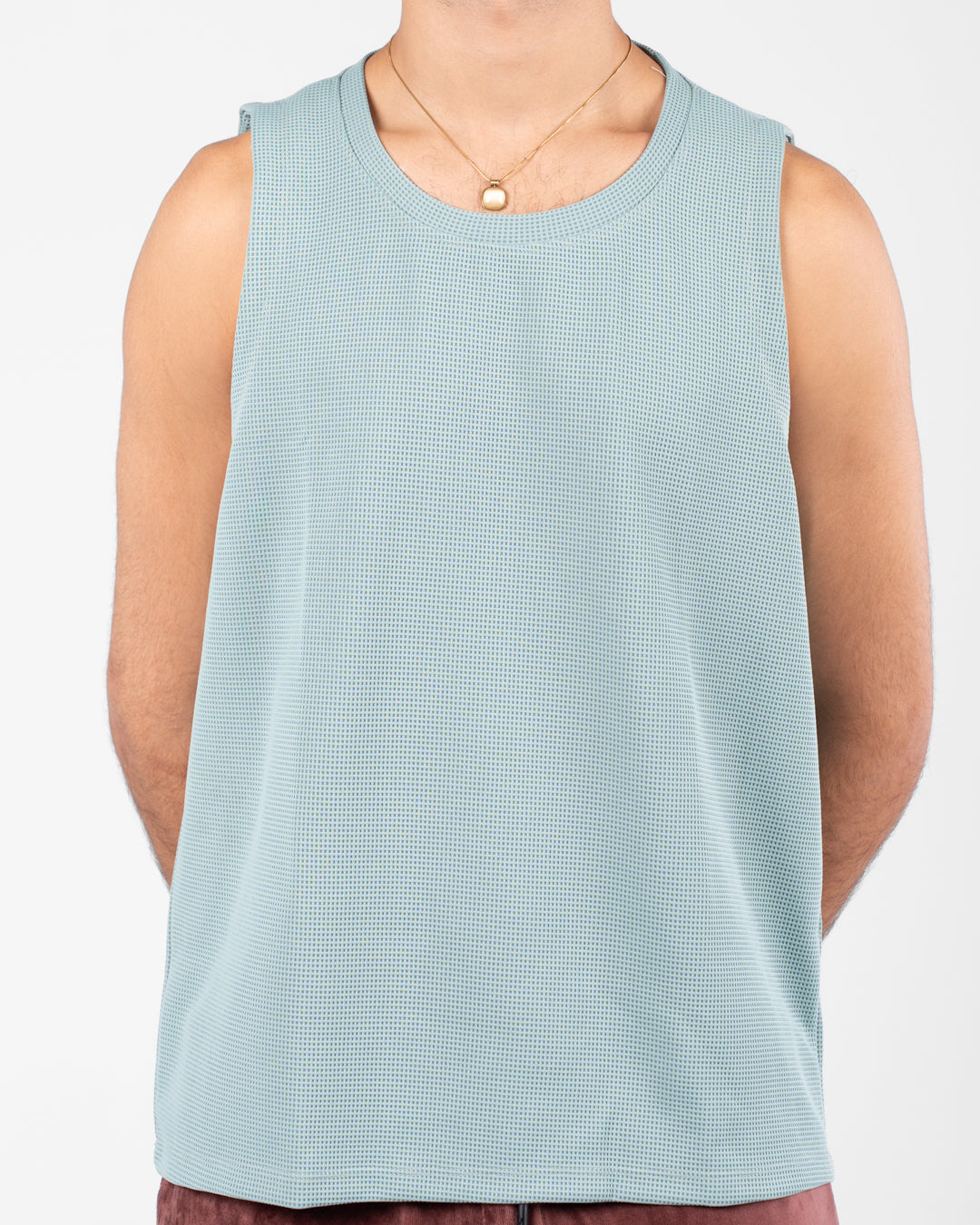 Men's Sleeveless Jacquard T-shirt