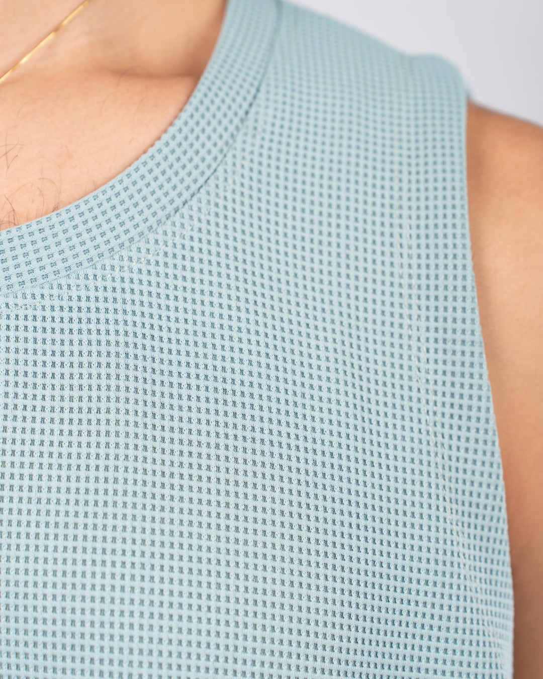 Men's Sleeveless Jacquard T-shirt