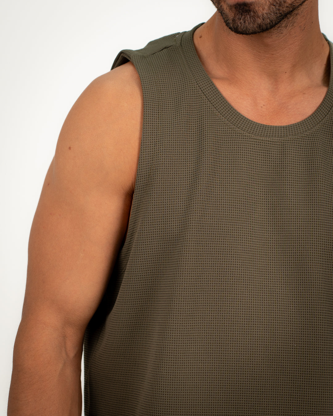 Men's Sleeveless Jacquard T-shirt