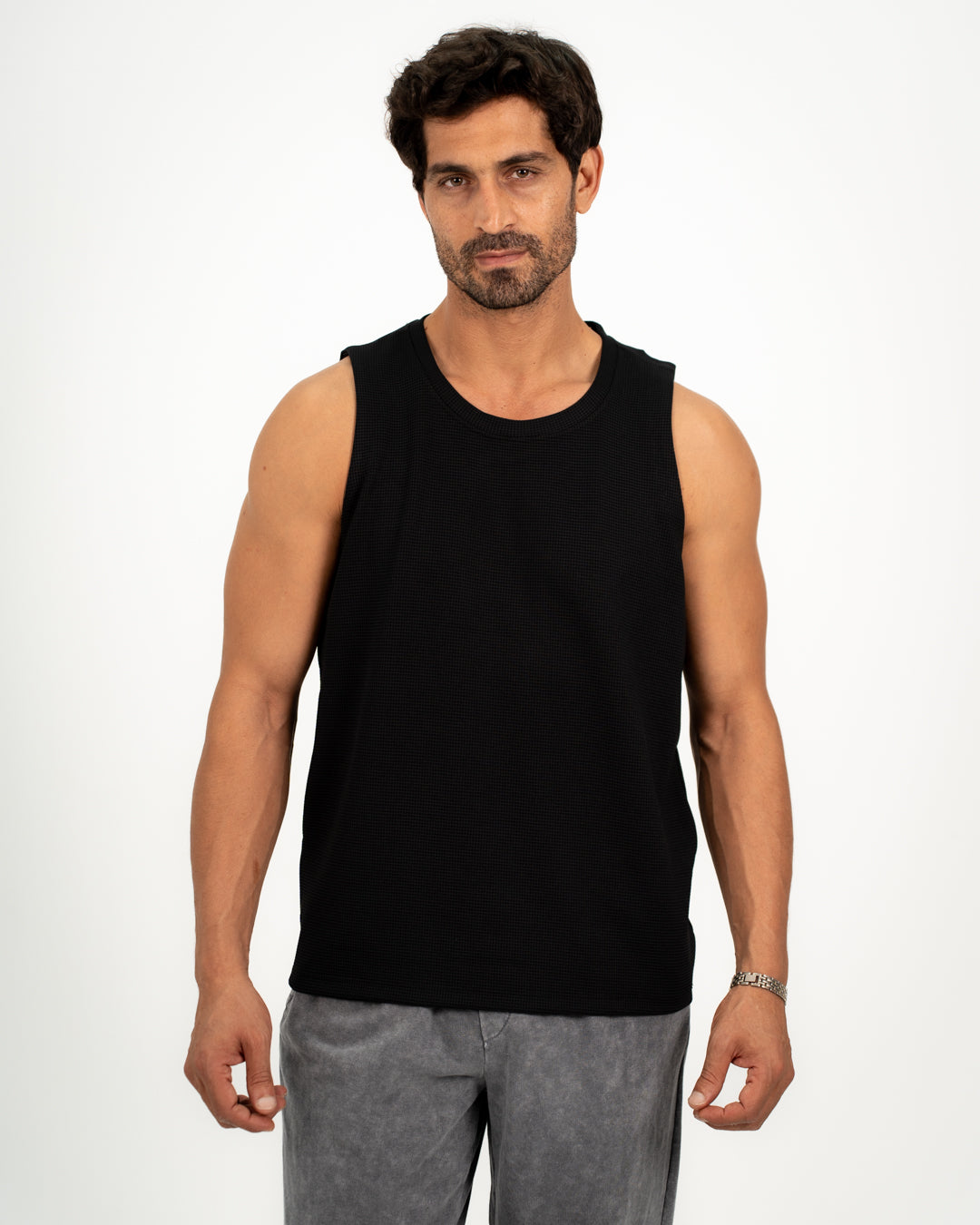 Men's Sleeveless Jacquard T-shirt