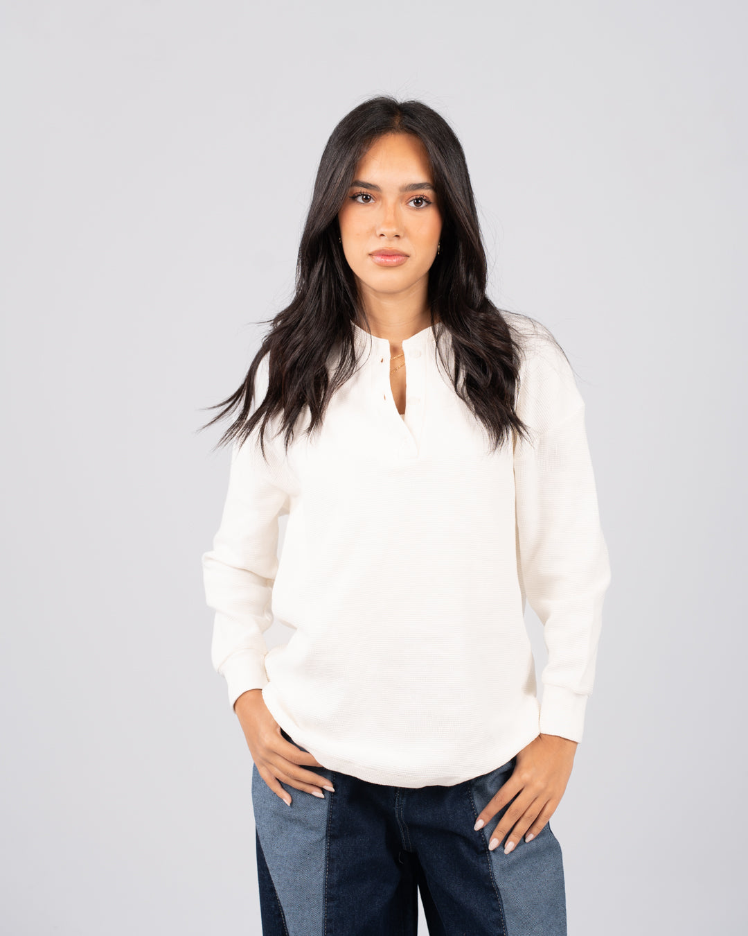 تي شيرت جاكار خفيف للنساء