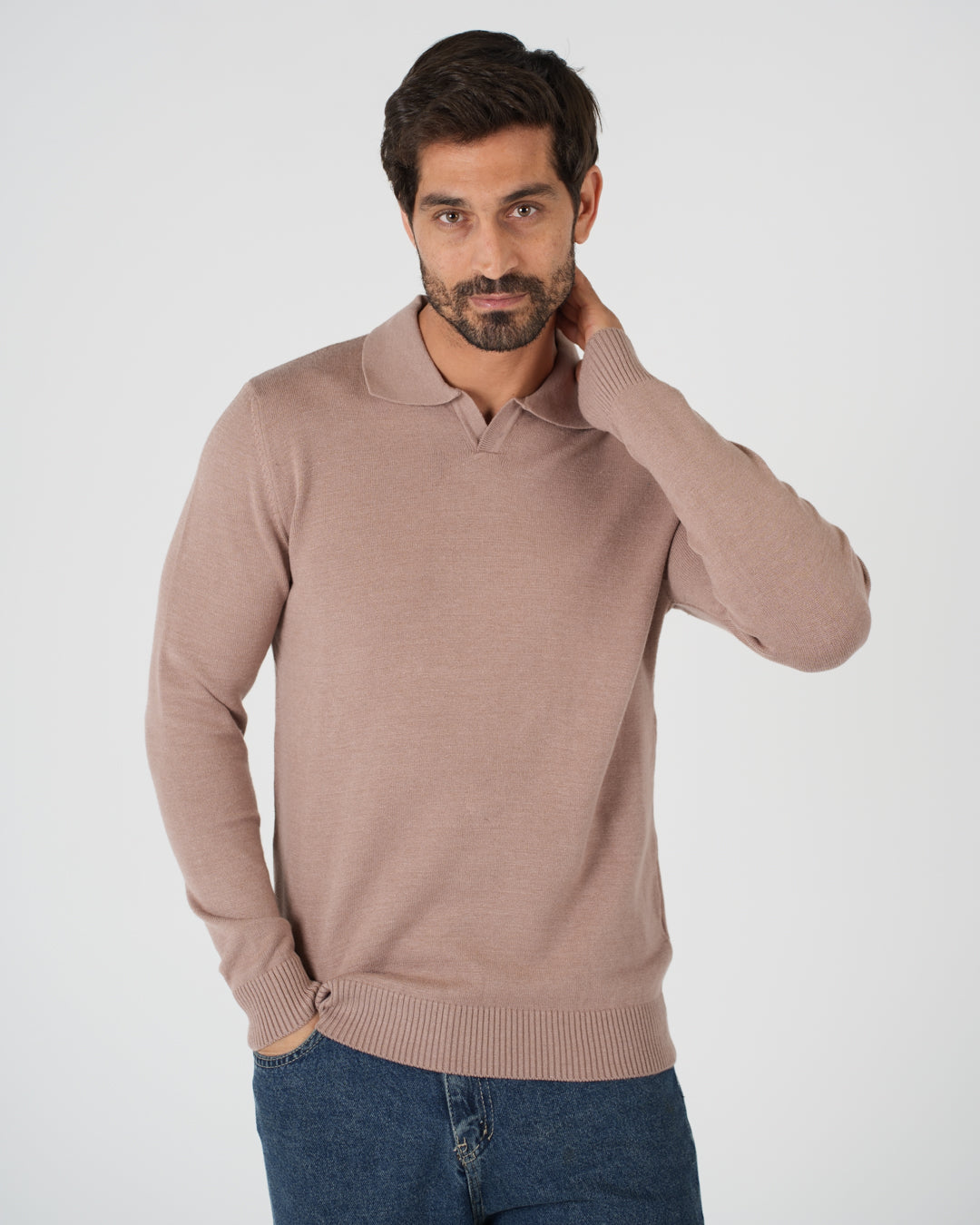 بلوفر رجالي بياقة