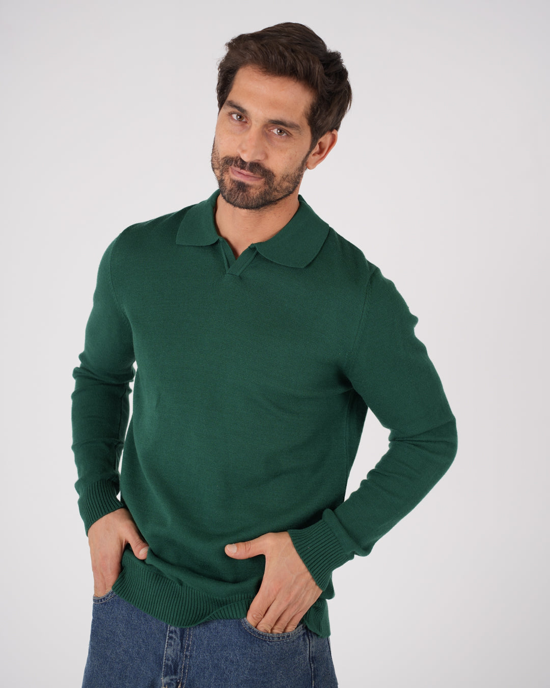 بلوفر رجالي بياقة