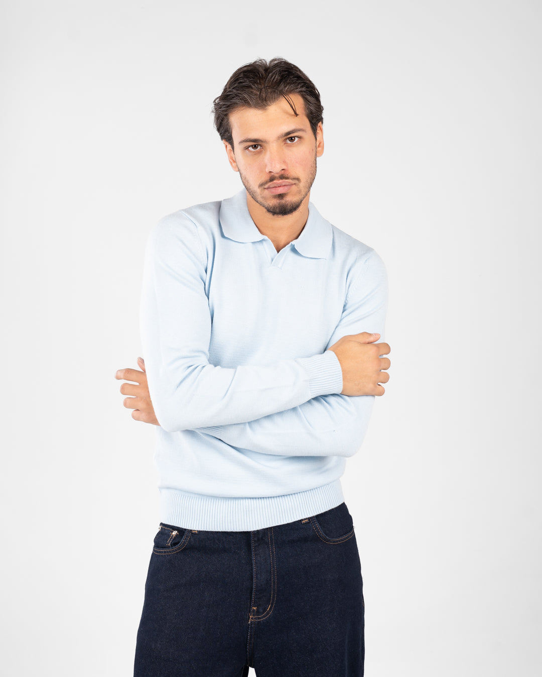 بلوفر رجالي بياقة