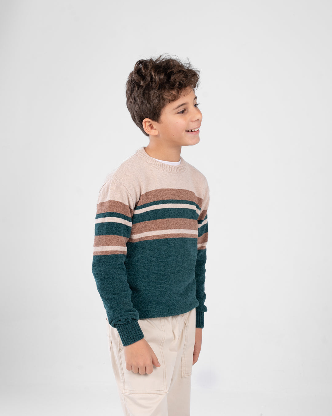 Boys Velvet Crewneck Pullover