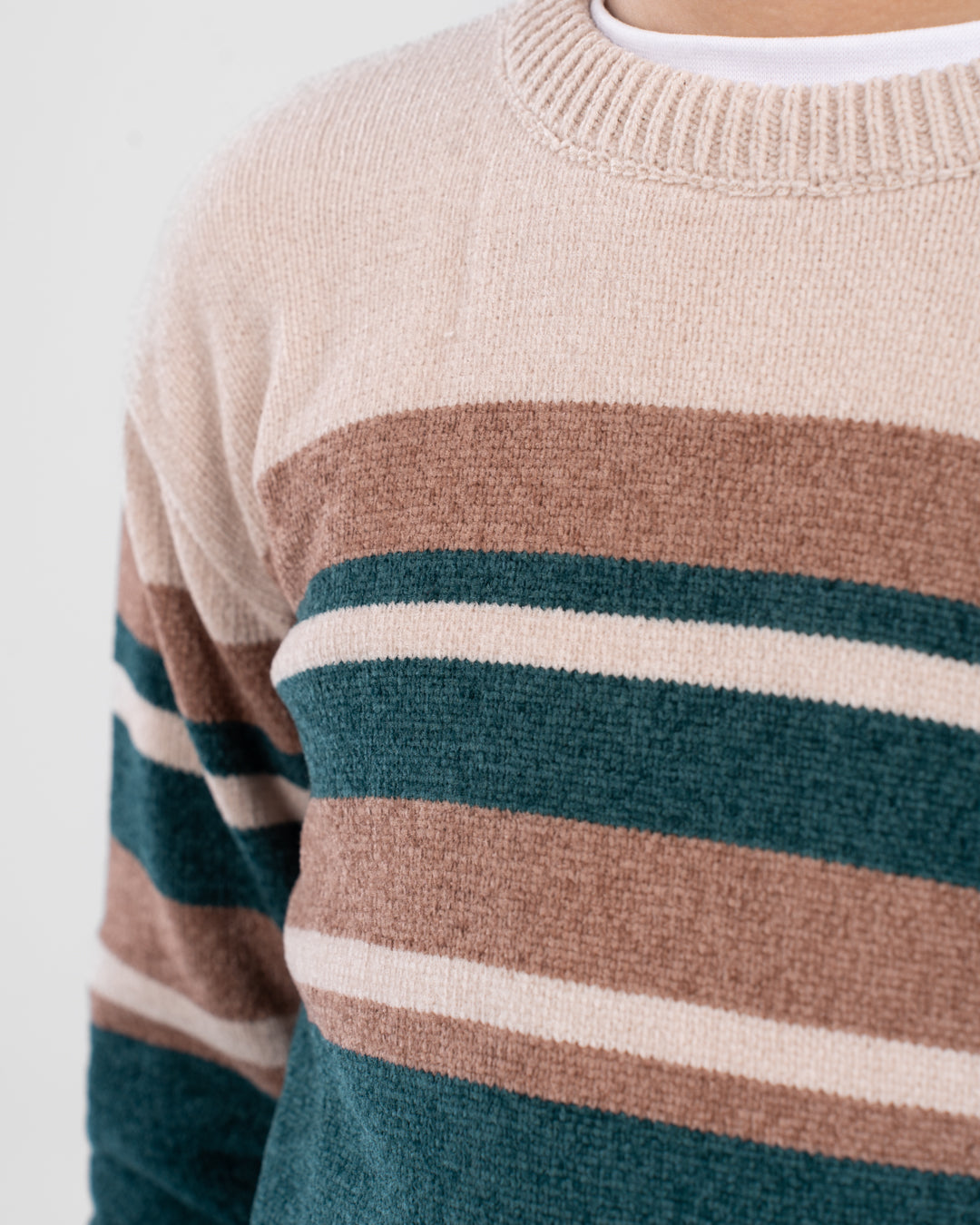 Boys Velvet Crewneck Pullover