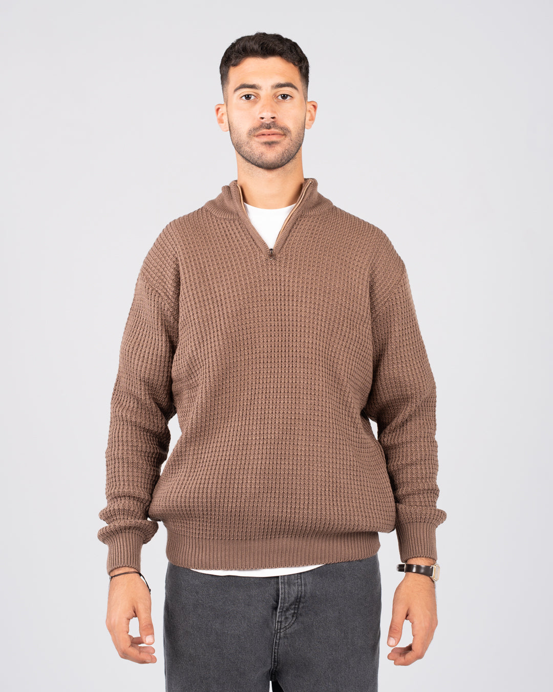 بلوفر رجالي بنصف سحاب