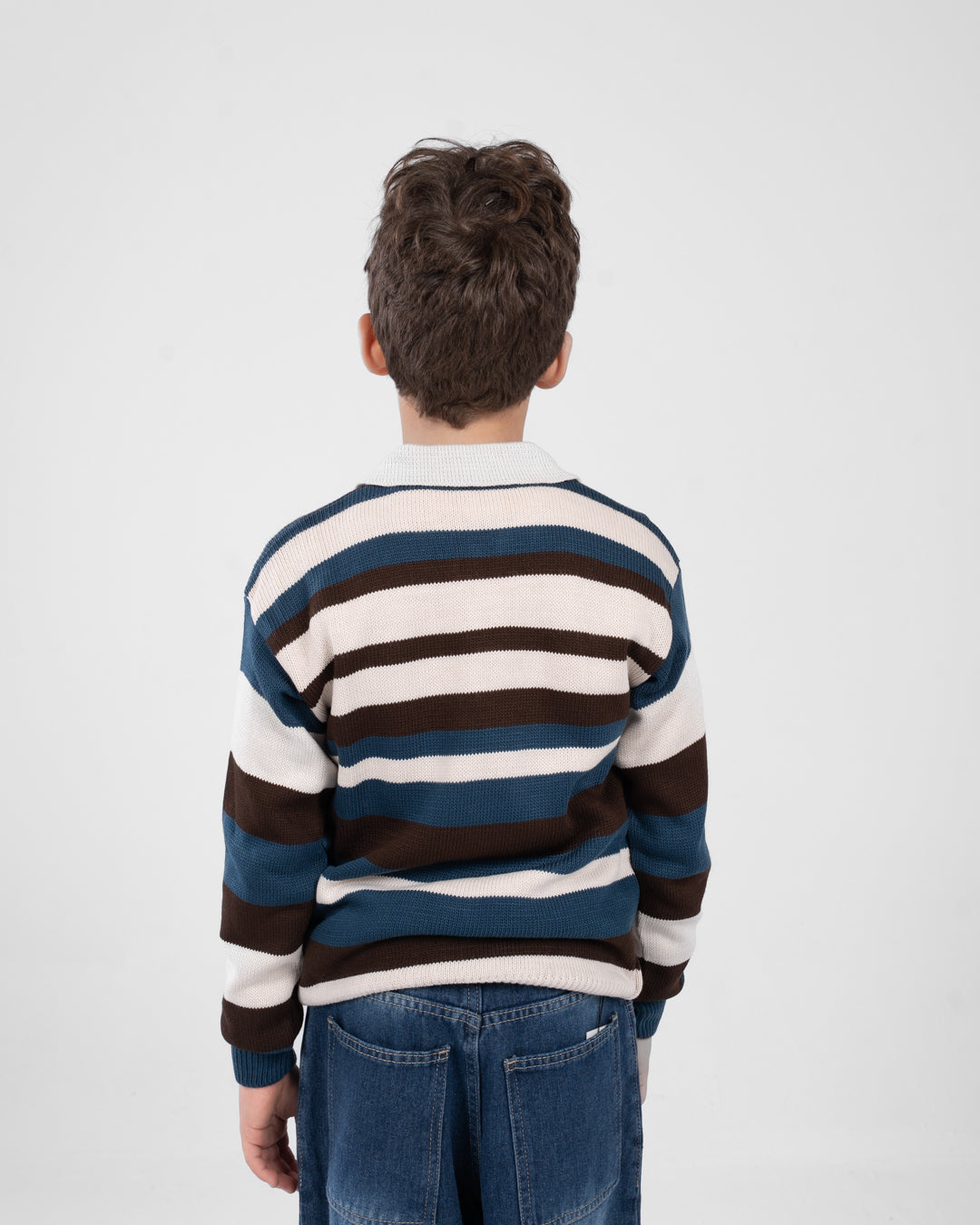 Boys Striped Polo Pullover