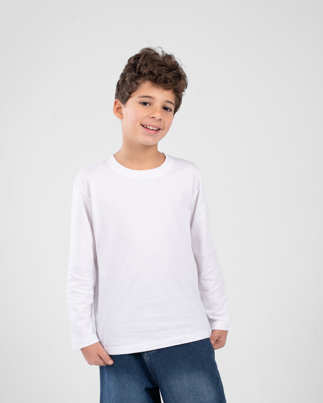 Boys Plain Long Sleeves Basic Top