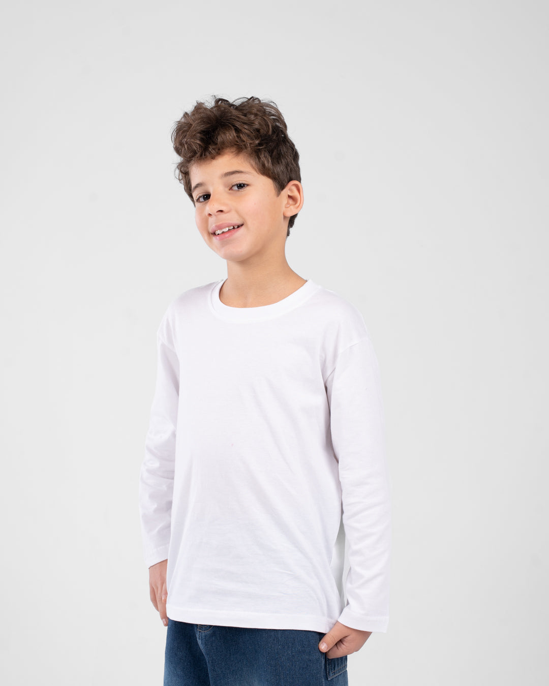 Boys Plain Long Sleeves Basic Top