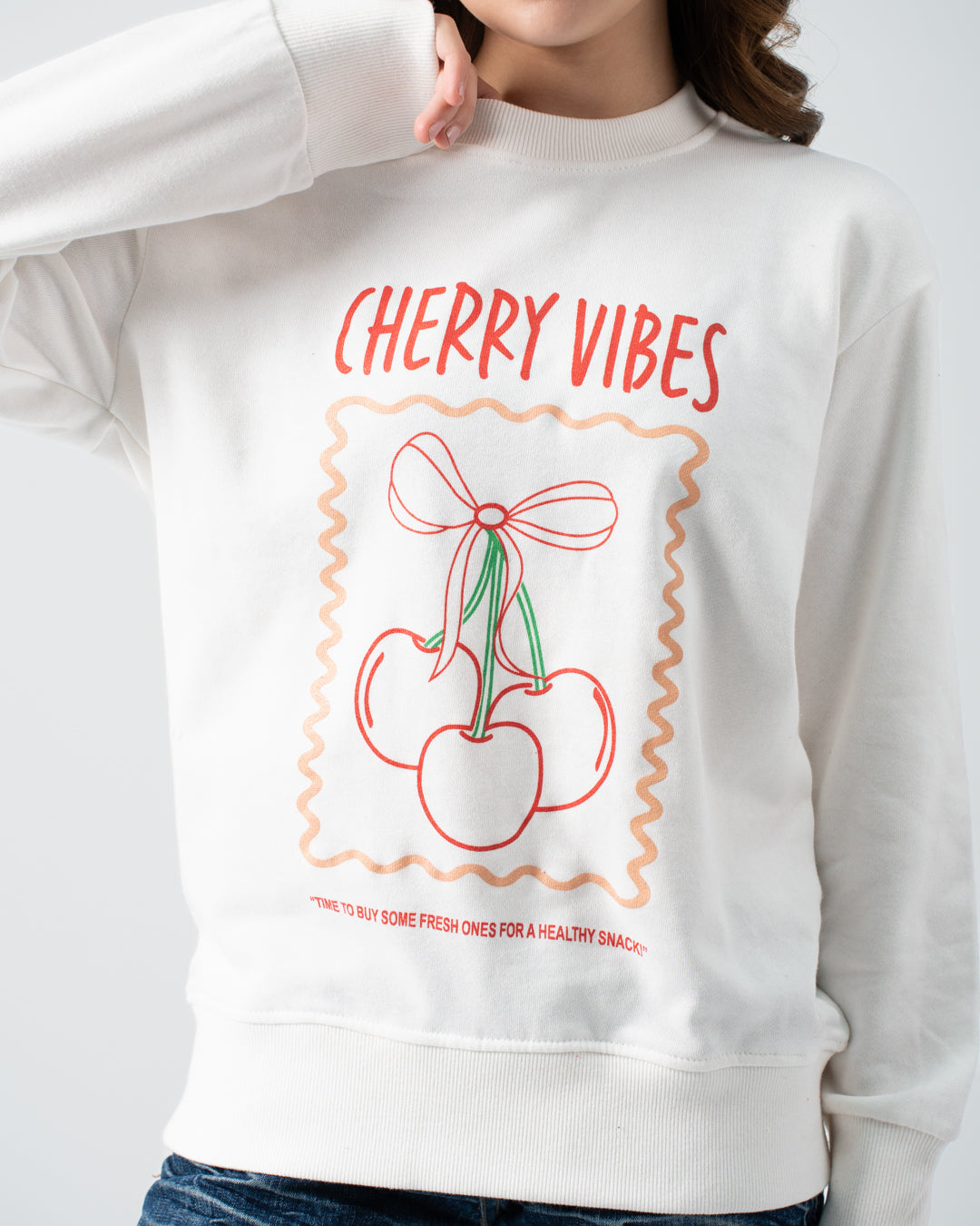 Cherry Round Neck SweatShirt