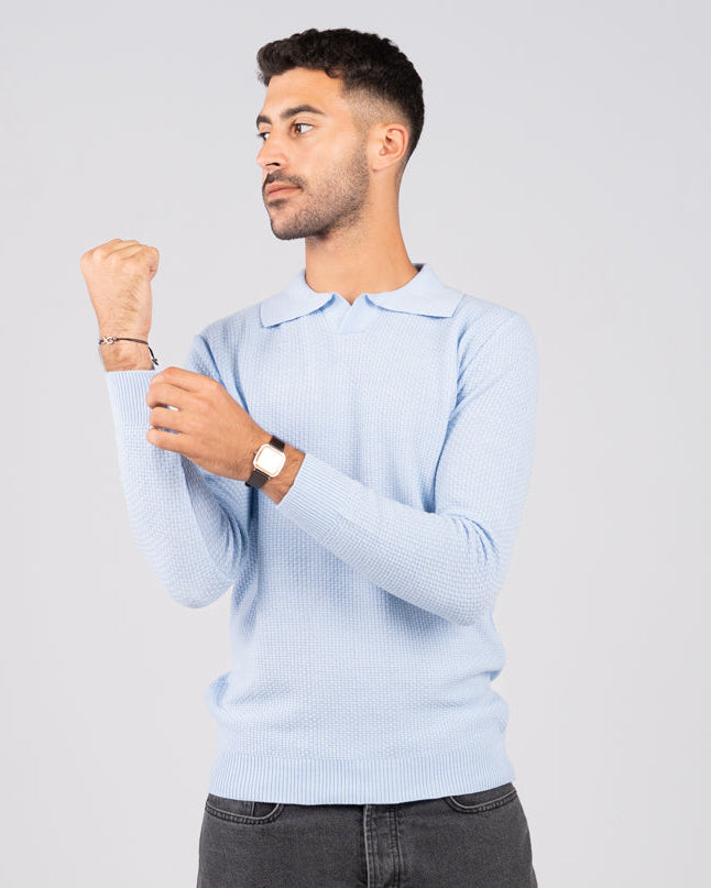 Men Collared Pullover Basic