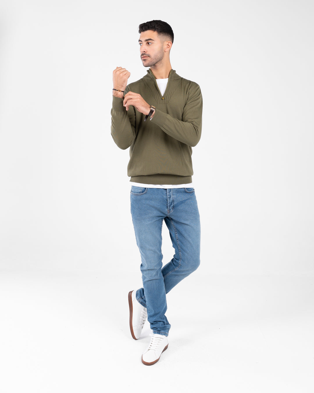 Men Half Zippered Pullover