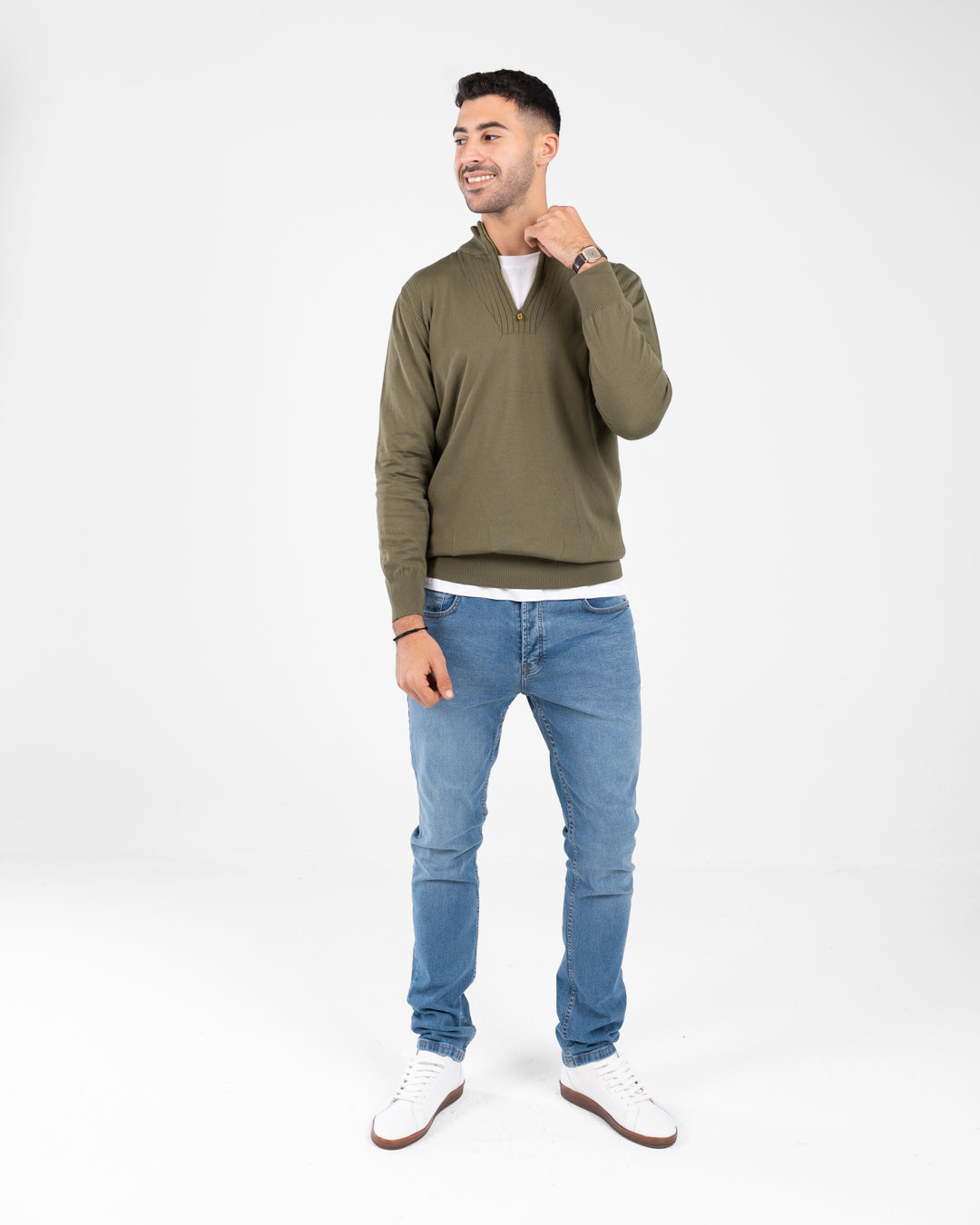 Men Half Zippered Pullover